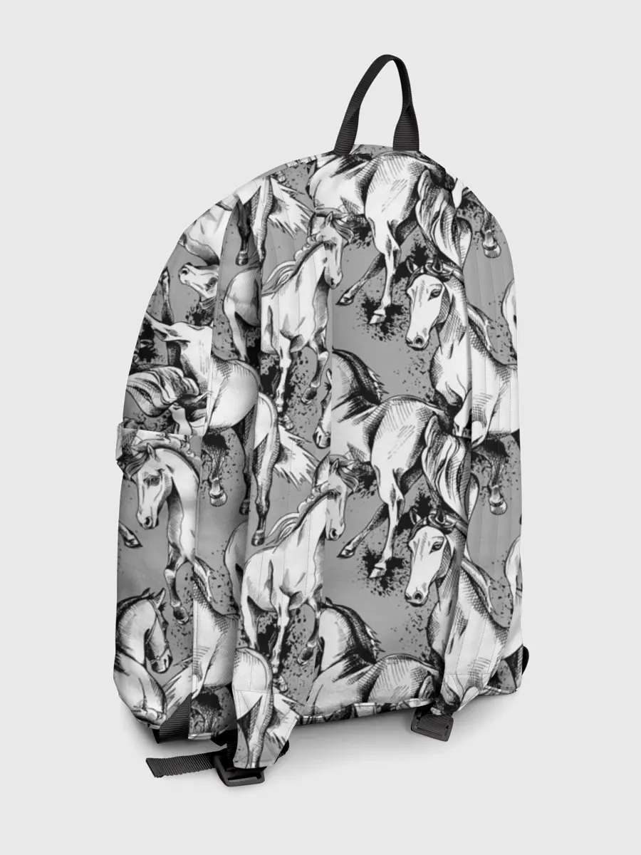 Рюкзак джинсовый / Белые лошади
