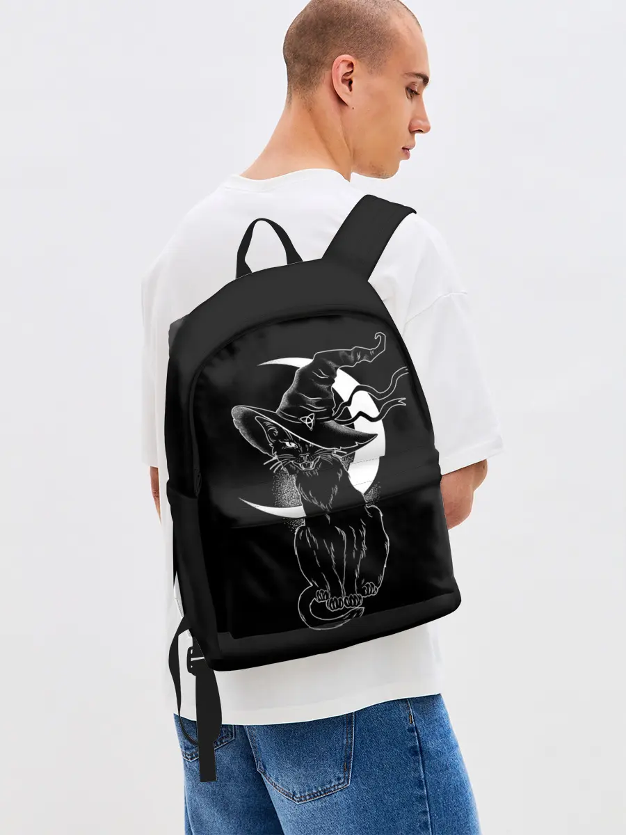 Рюкзак джинсовый / Кошка колдунья