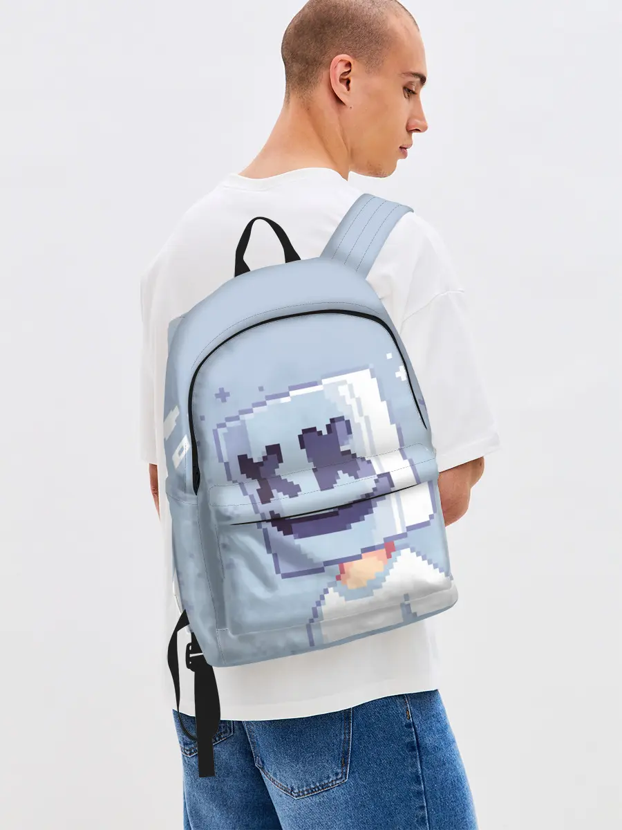 Рюкзак джинсовый / Marshmello Pixel