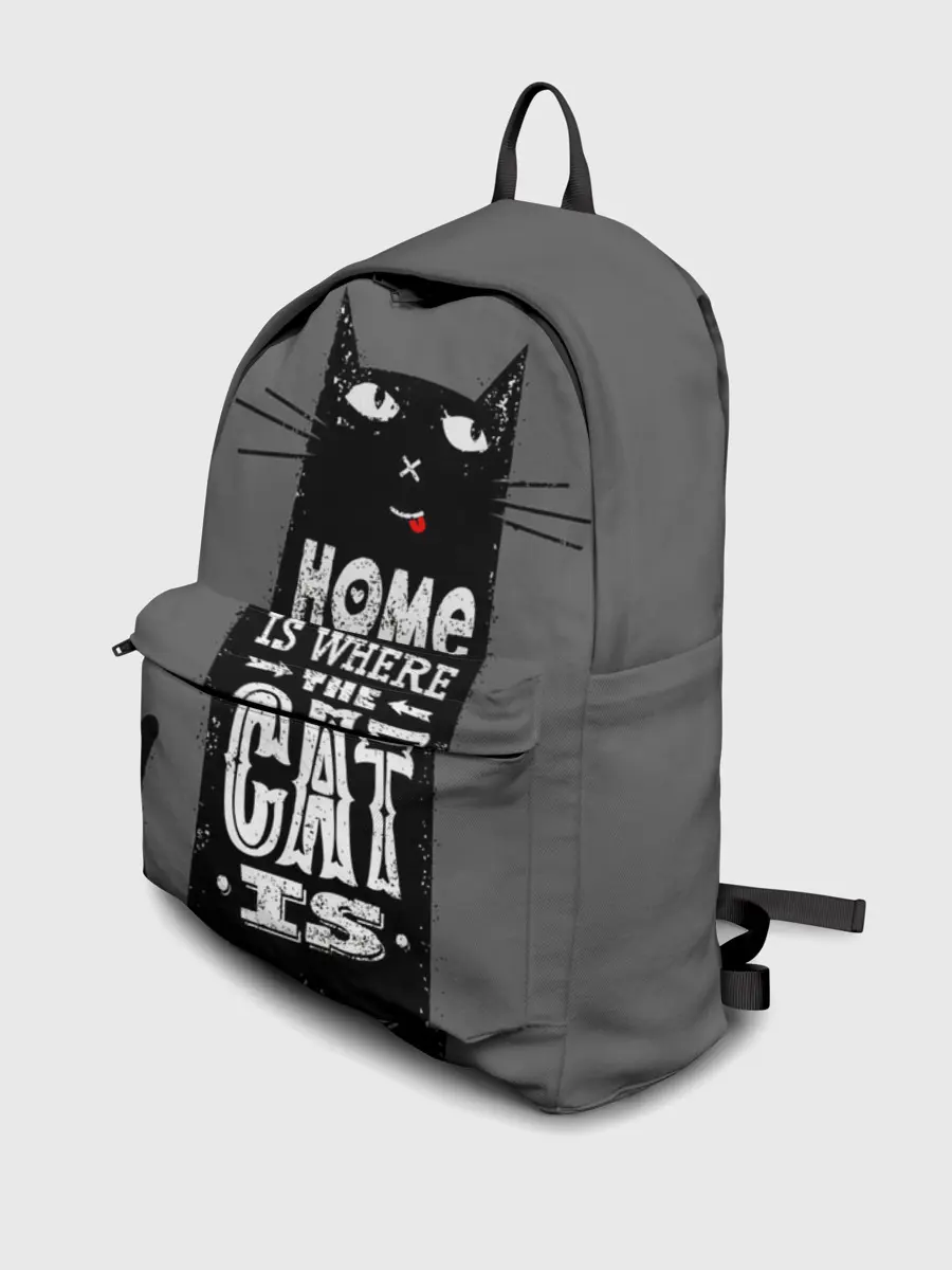 Рюкзак джинсовый / Дом там, где твой кот