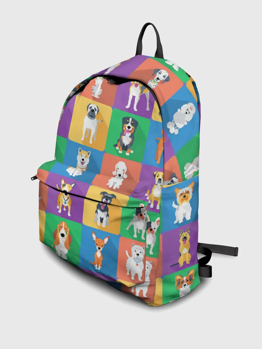 Рюкзак джинсовый / Забавные собаки