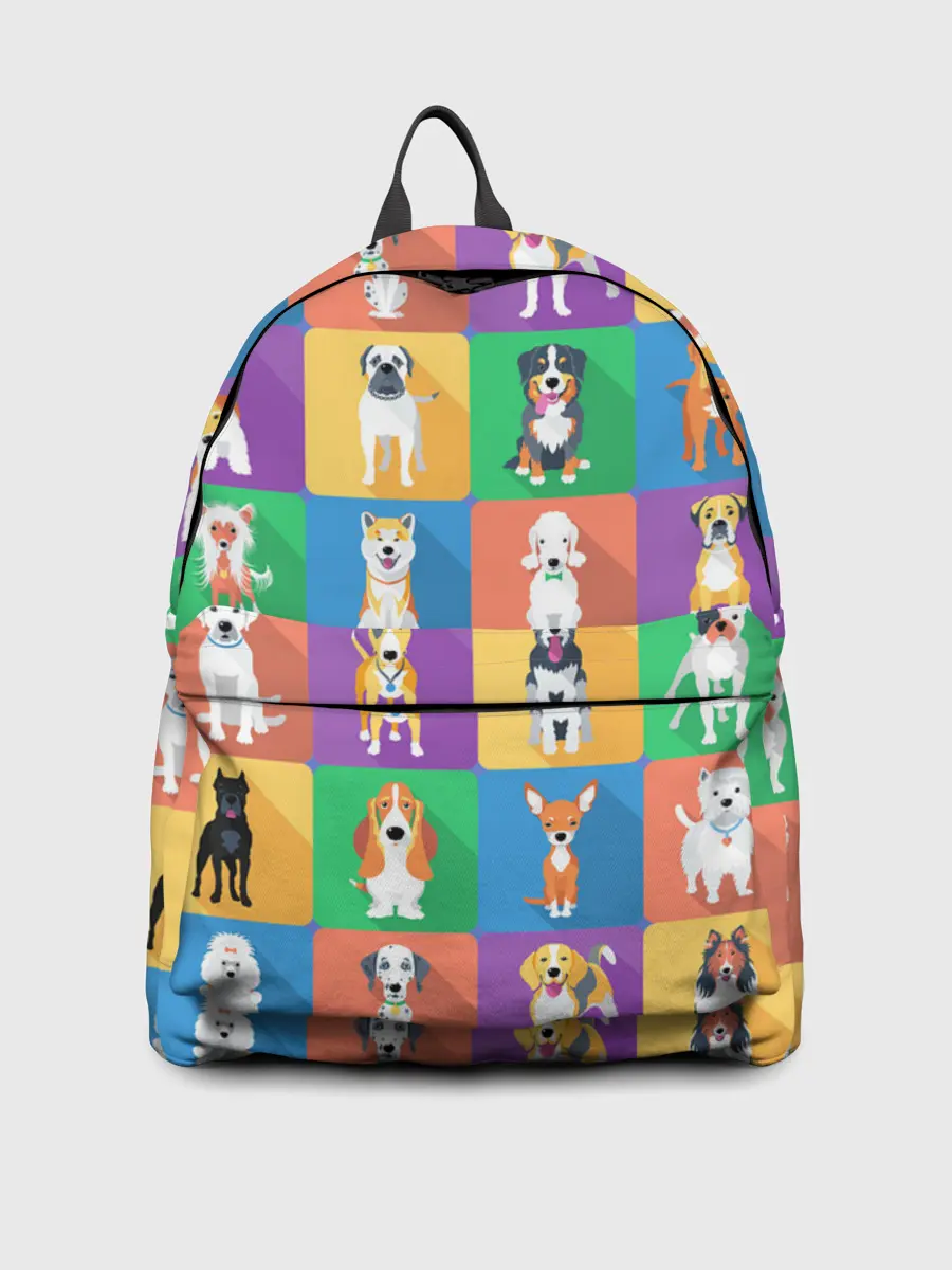 Рюкзак джинсовый / Забавные собаки