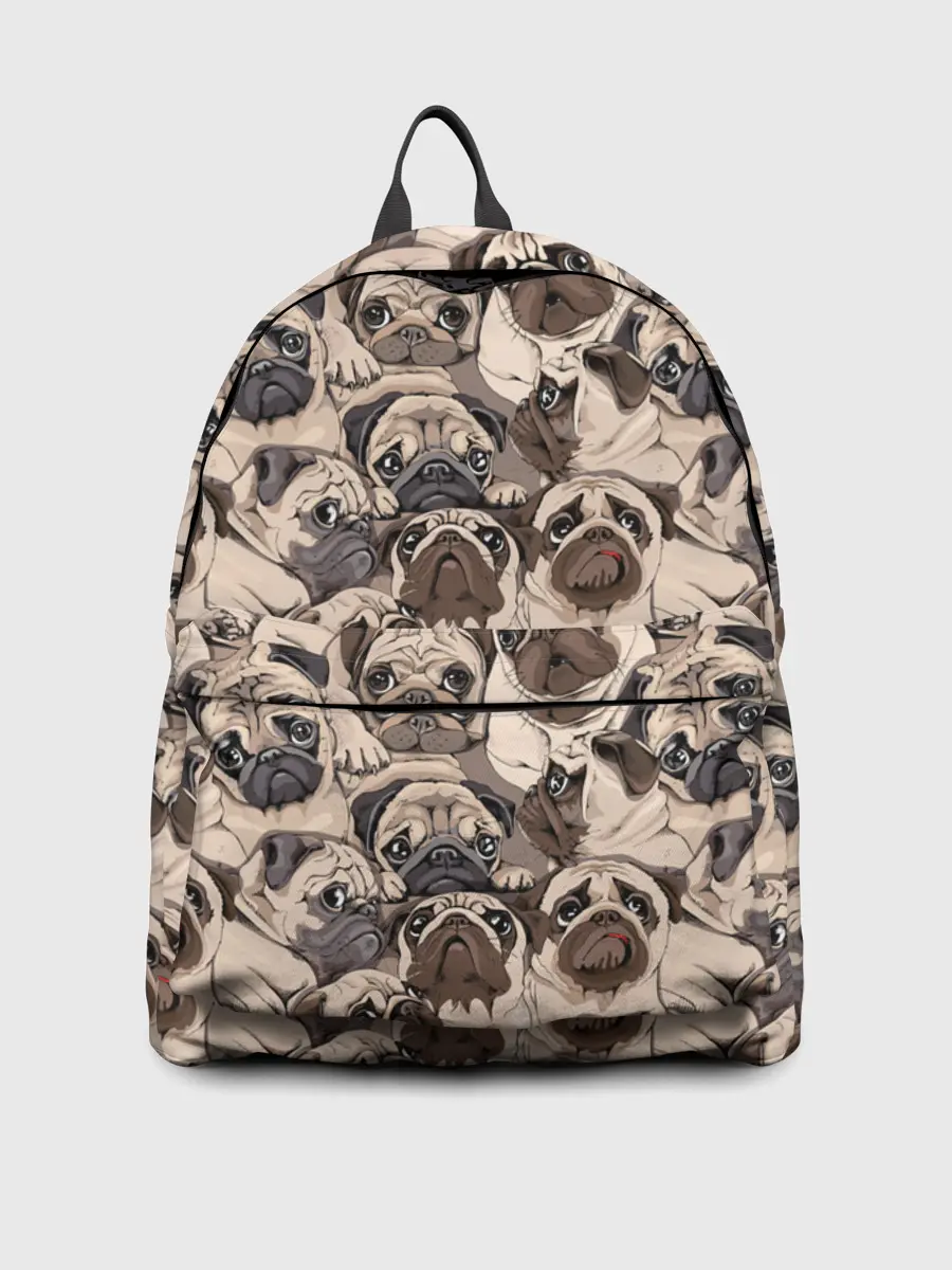 Рюкзак джинсовый / Мопсы