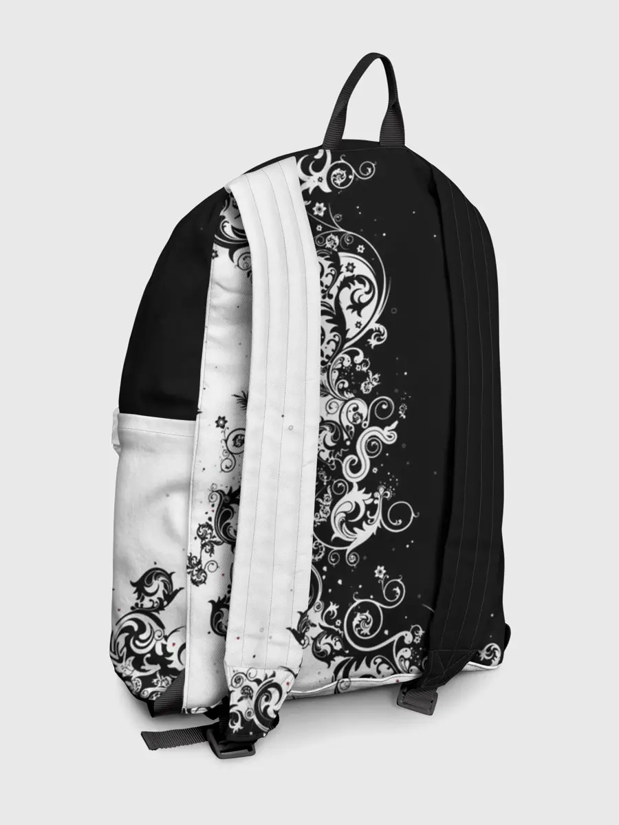 Рюкзак джинсовый / Черно-белый узор.