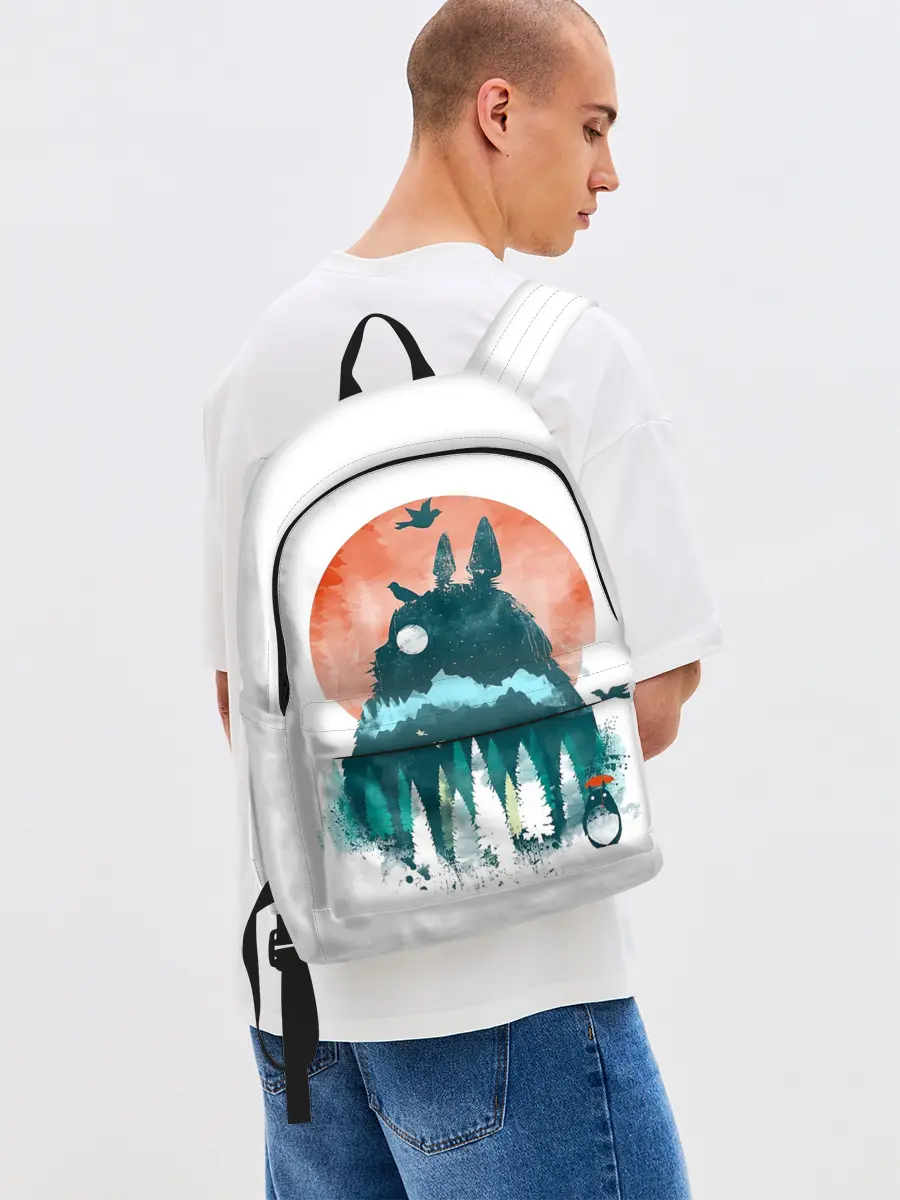 Рюкзак джинсовый / Силуэт Тоторо