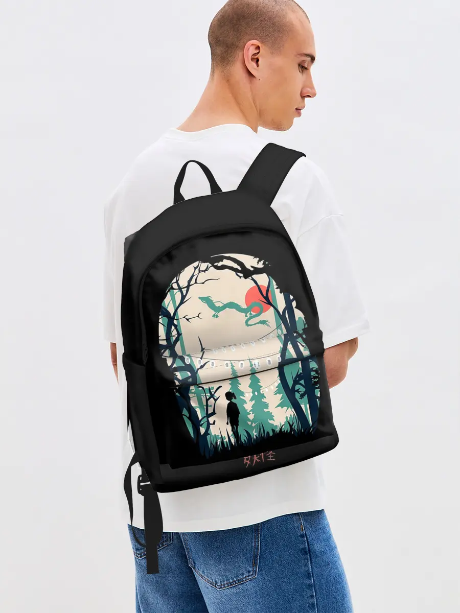 Рюкзак джинсовый / Хранители леса и дракон