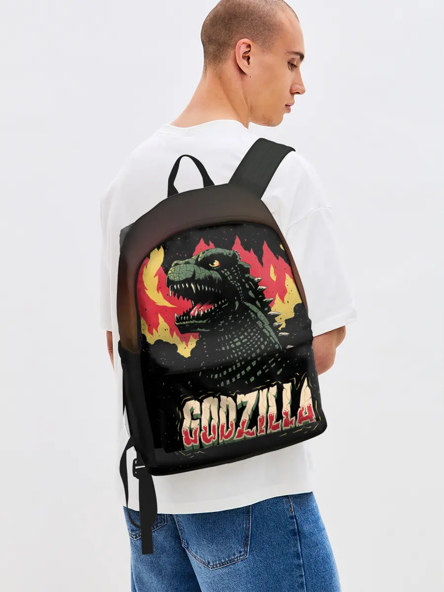 Рюкзак джинсовый / Годзилла