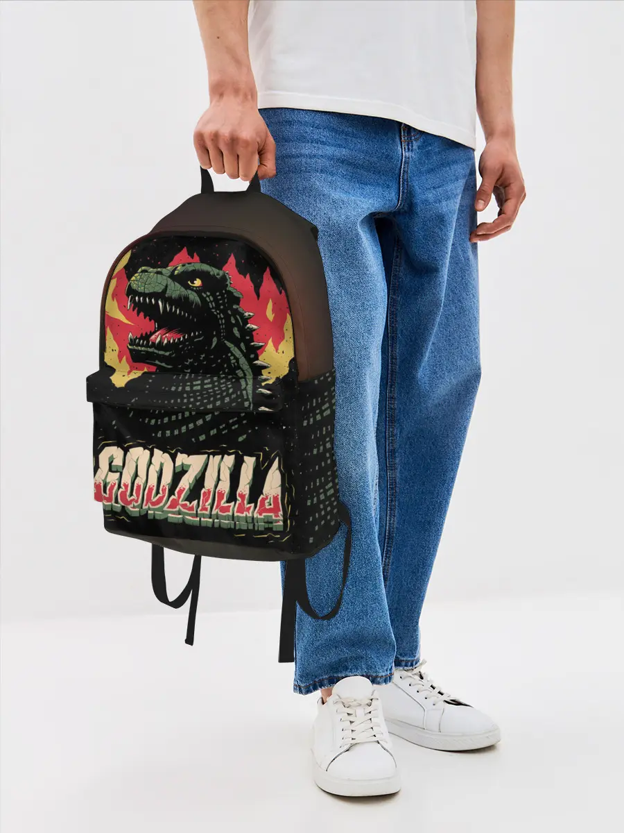 Рюкзак джинсовый / Годзилла