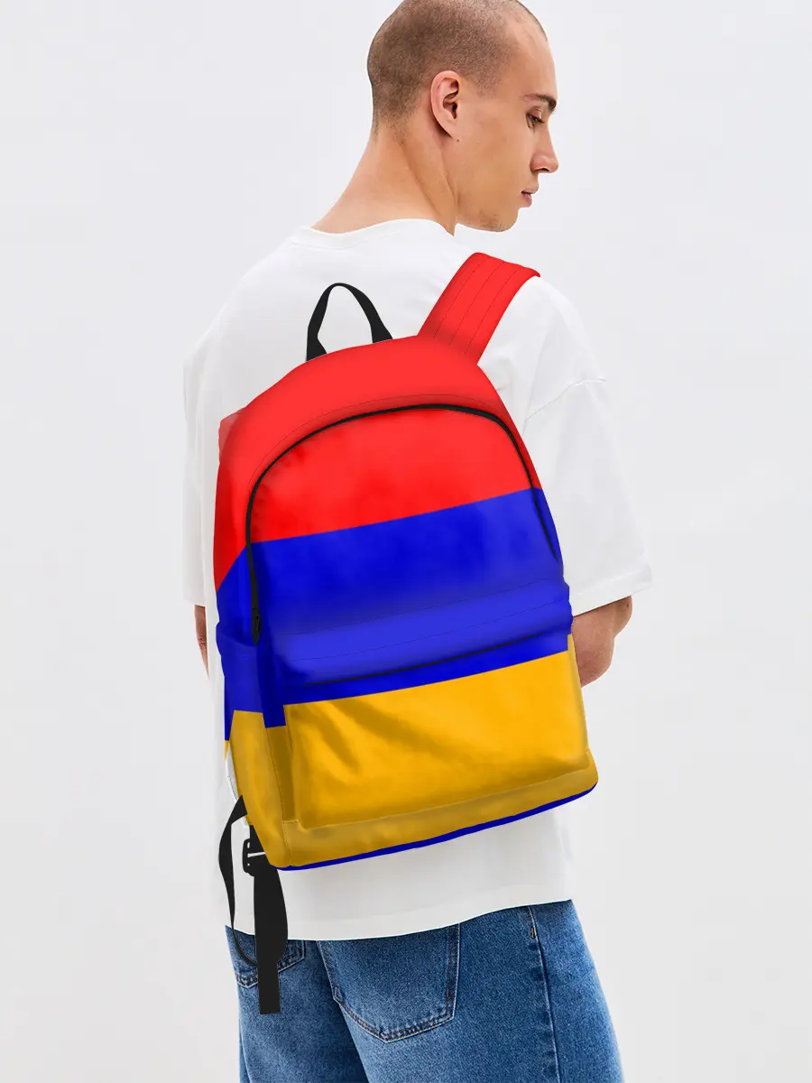 Рюкзак джинсовый / Армения. Флаг.