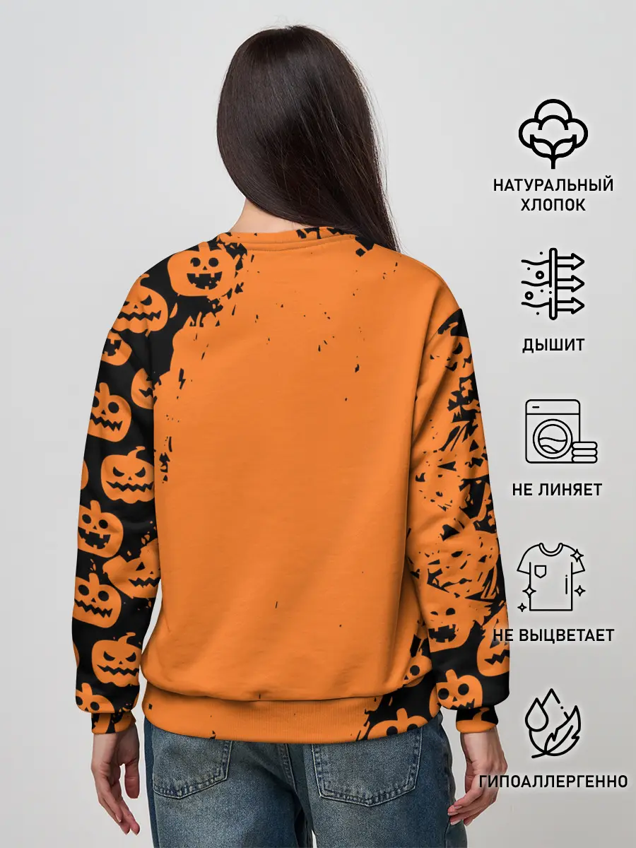 Женский свитшот / Далматинец в шляпе | Хэллоуин