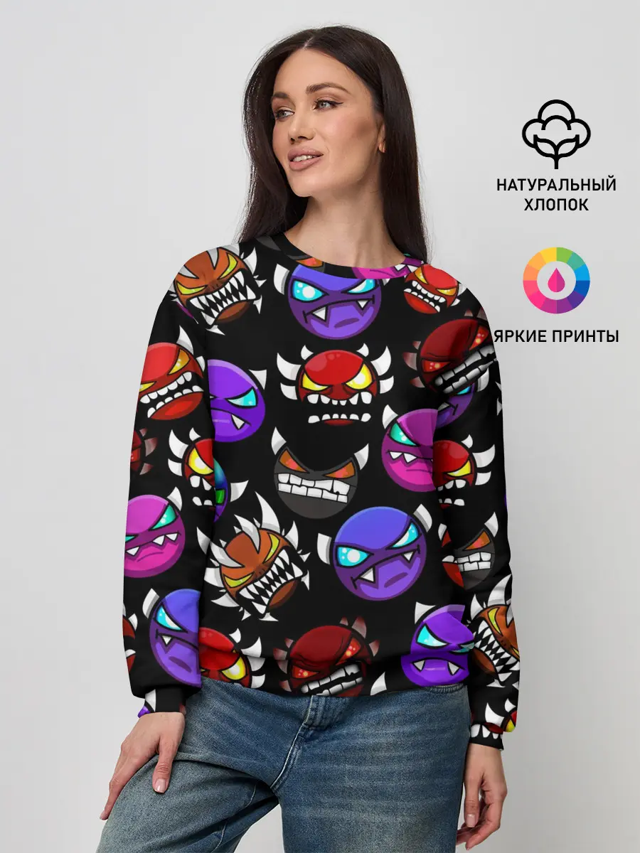 Женский свитшот / Geometry Dash Demons