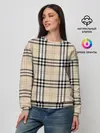 Женский свитшот / клетчатый принт в стиле Burberry