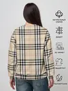 Женский свитшот / клетчатый принт в стиле Burberry