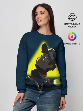 Женский свитшот / Dipper and yellow triangle