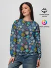 Женский свитшот / Красочные Снежинки