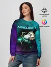 Женский свитшот / Стив в космосе - Майнкрафт