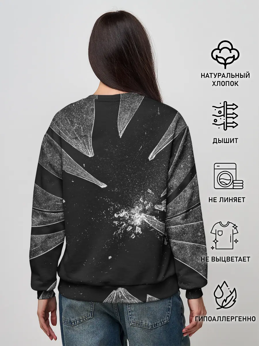 Женский свитшот / Геометри Даш осколки | Geometry Dash