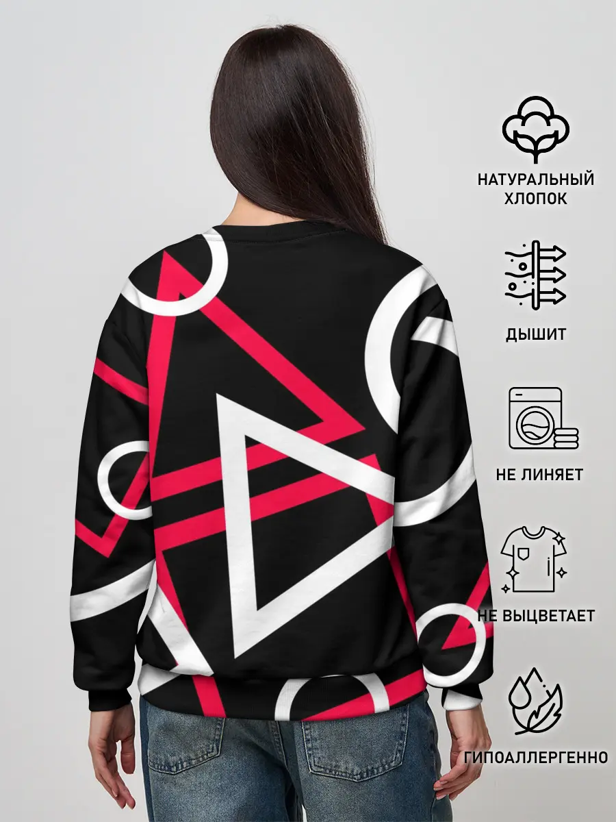 Женский свитшот / Игра в кальмара -маска ведущего