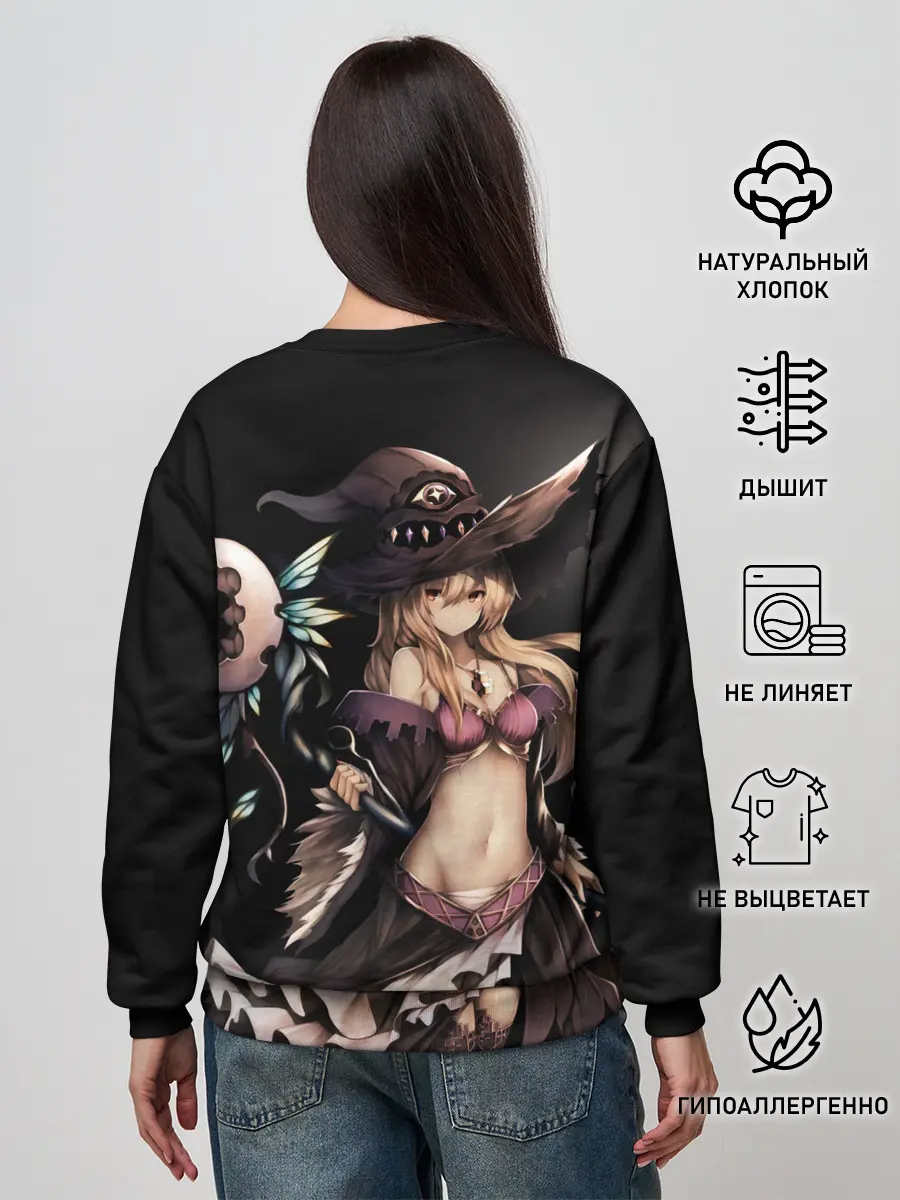 Женский свитшот / Секси ведьма блондинка