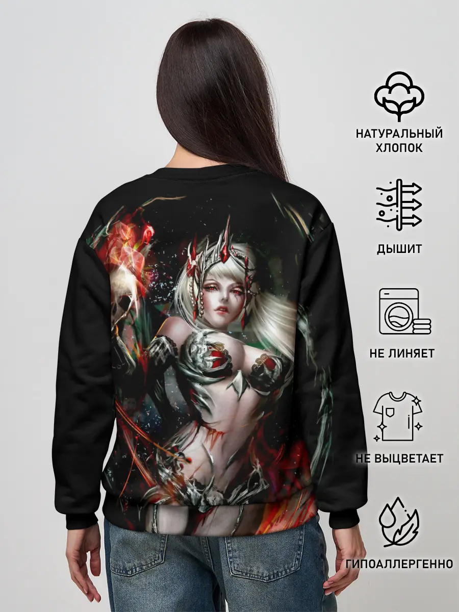 Женский свитшот / Ведьма с красными глазами