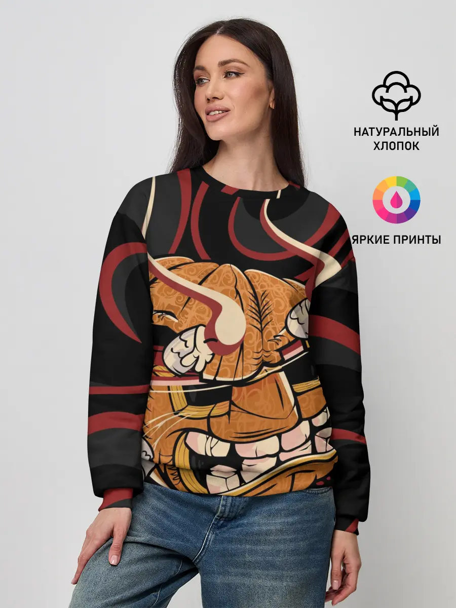 Женский свитшот / Хеллоуинская тыква-хання