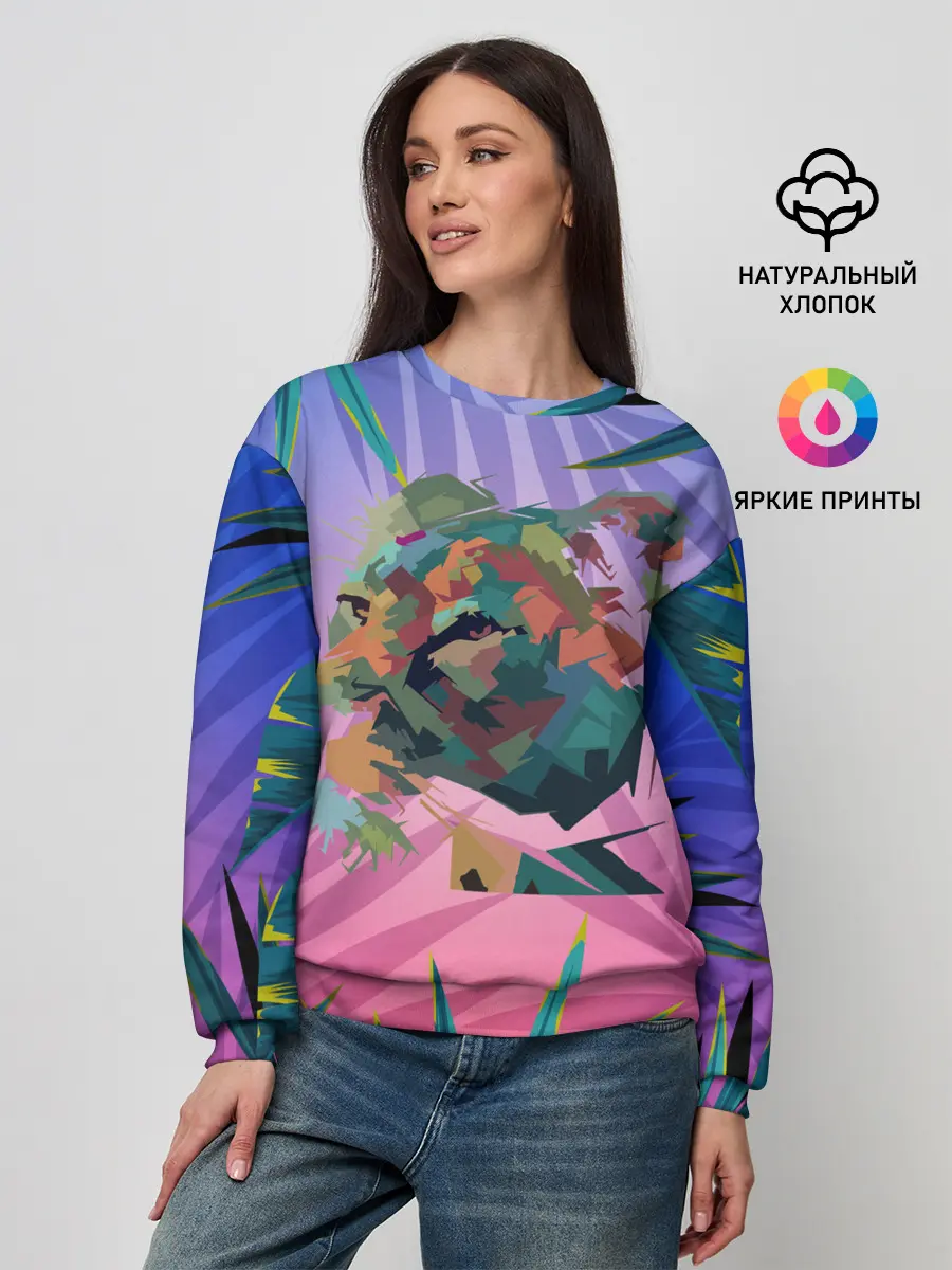 Женский свитшот / Тигр из абстракций