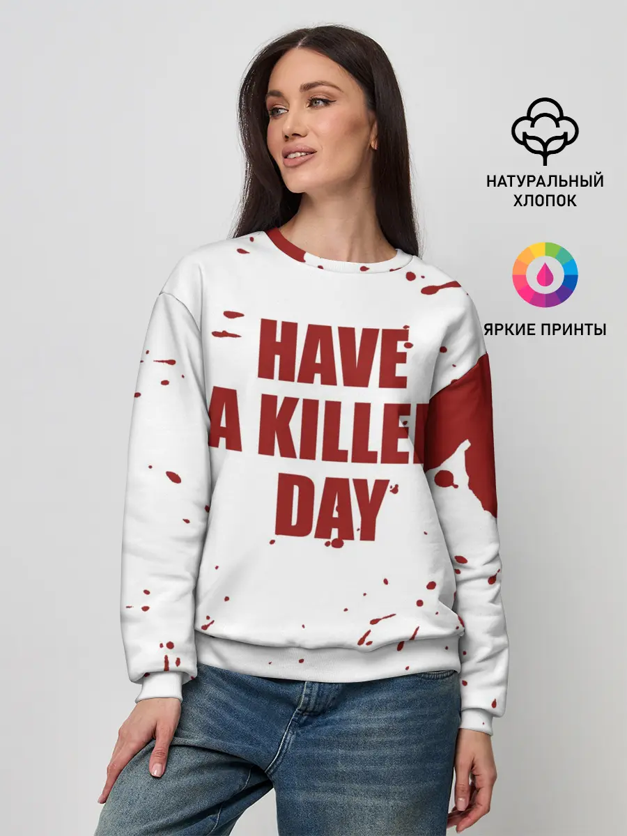 Женский свитшот / blood have a killer day Dexter