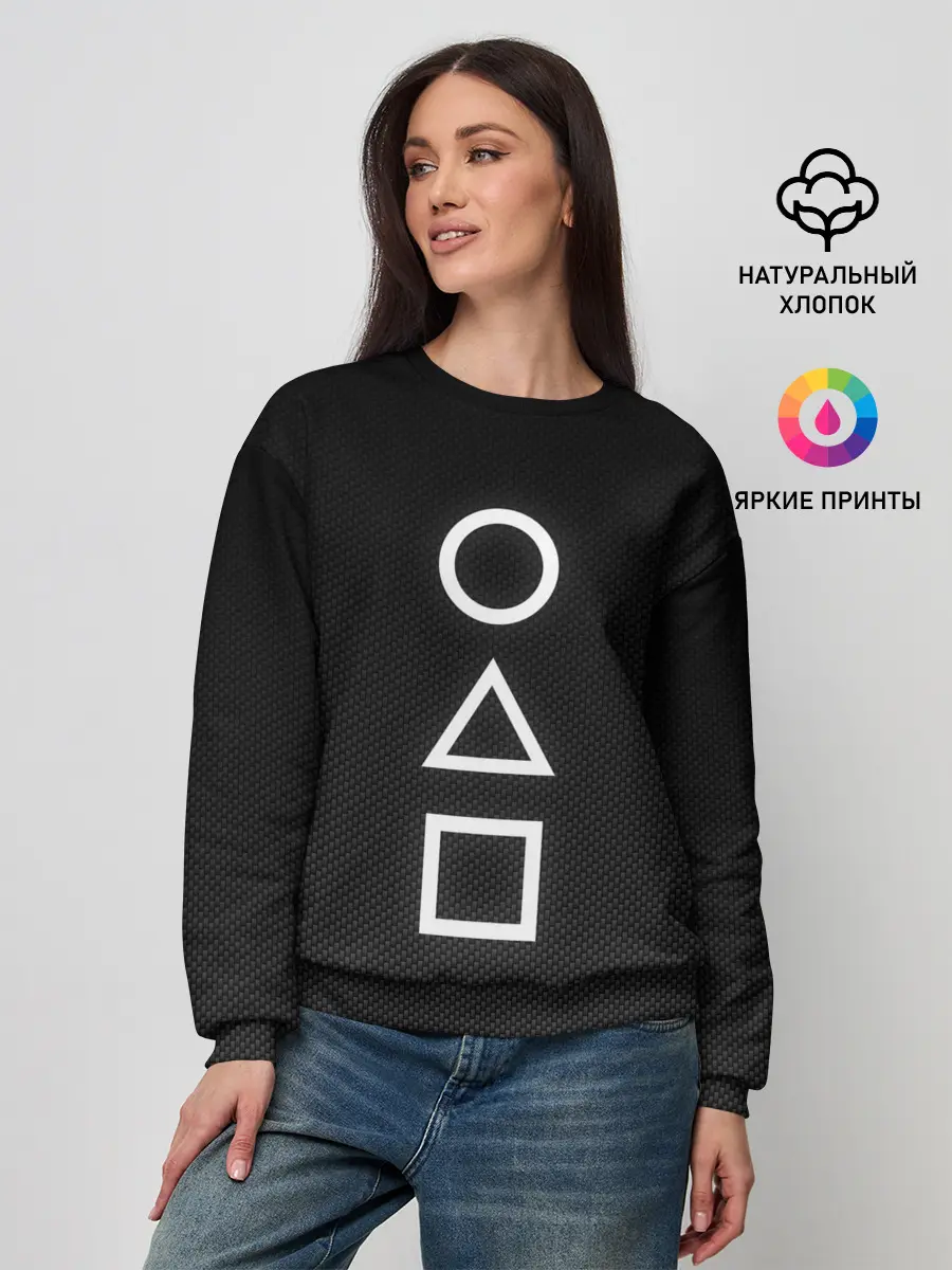 Женский свитшот / CIRCLE TRIANGLE SQUARE | SQUID GAME