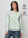 Женский свитшот / Весенние узоры из листьев