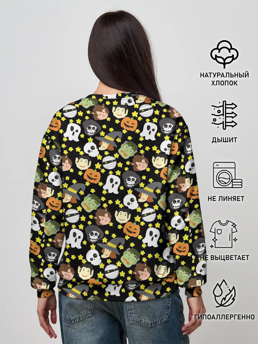 Женский свитшот / персонажи и хэллоуин
