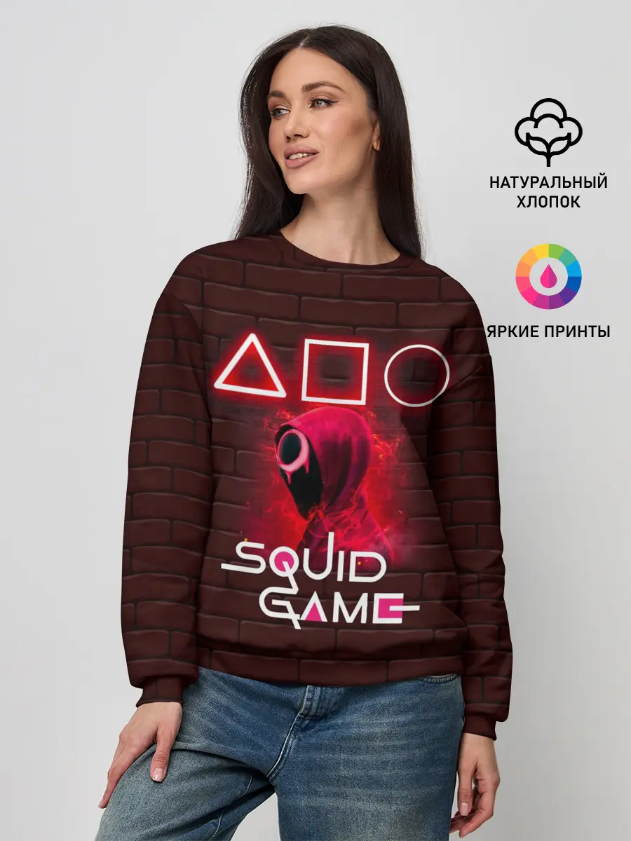 Женский свитшот / SQUID GAME | ИГРА В КАЛЬМАРА СОТРУДНИК