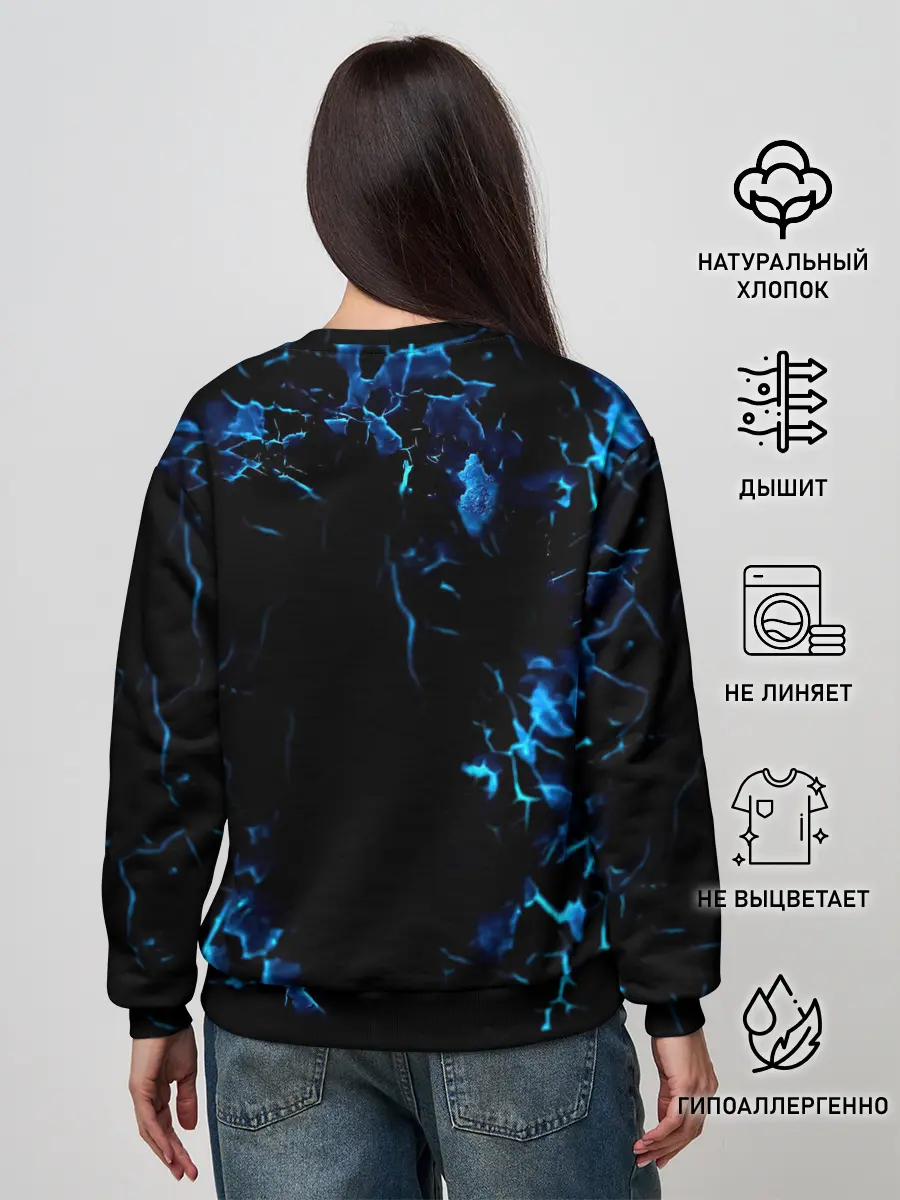 Женский свитшот / Аста - Чёрный Клевер