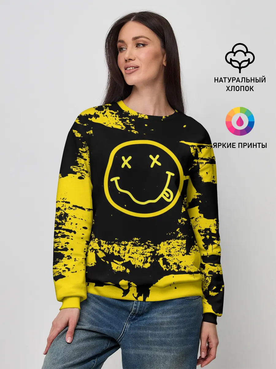 Женский свитшот / Нирвана Гранж | Nirvana Smile
