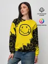 Женский свитшот / Nirvana Smile | Нирвана Рваный Паттерн