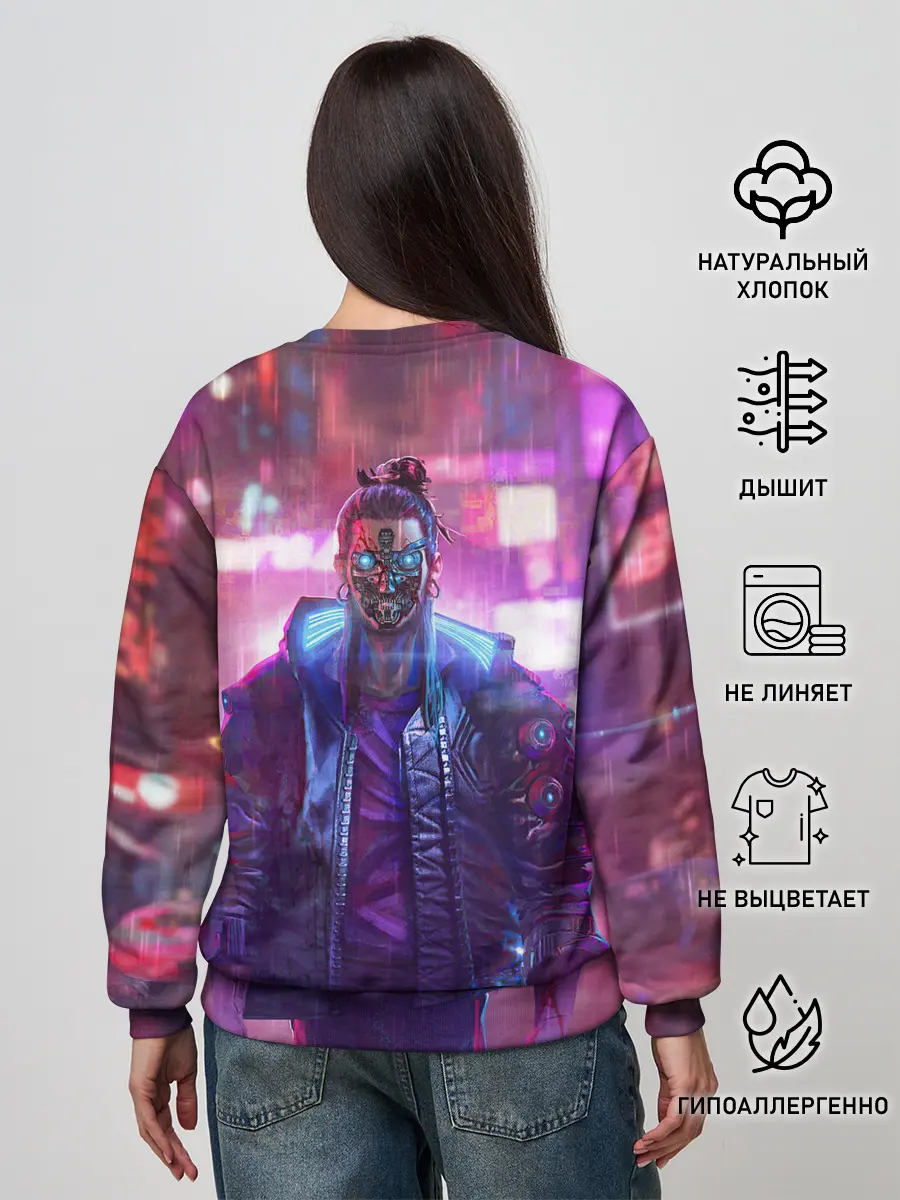Женский свитшот / CYBERPUNK 2077 SAMURAI, ХАОС