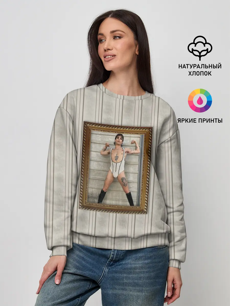 Женский свитшот / Damiano David in swimsuit