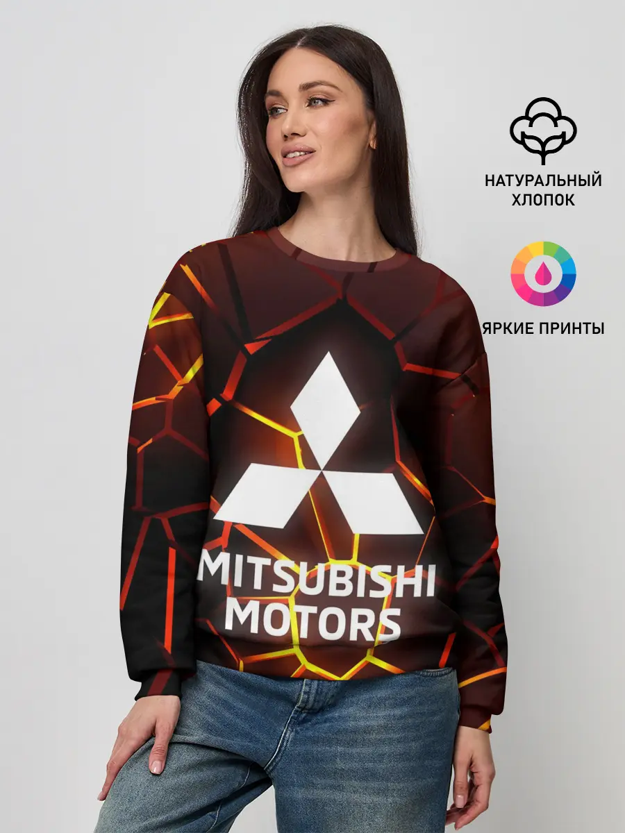 Женский свитшот / 3D плиты с подсветкой | Митсубиси