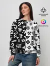 Женский свитшот / DESTINY LOGOBOMBING ЧЁРНО БЕЛОЕ