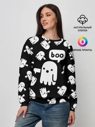 Женский свитшот / BOO! ПРИВЕДЕНИЕ ХЕЛЛОУИН