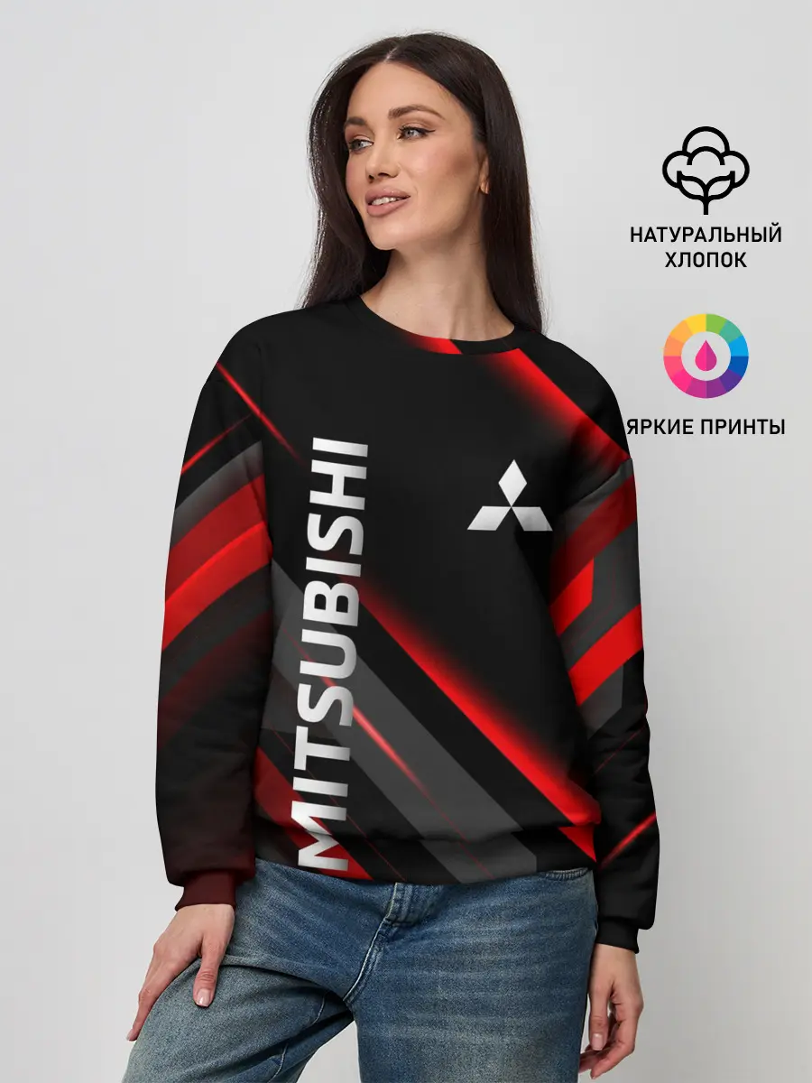 Женский свитшот / Геометрия митсубиси