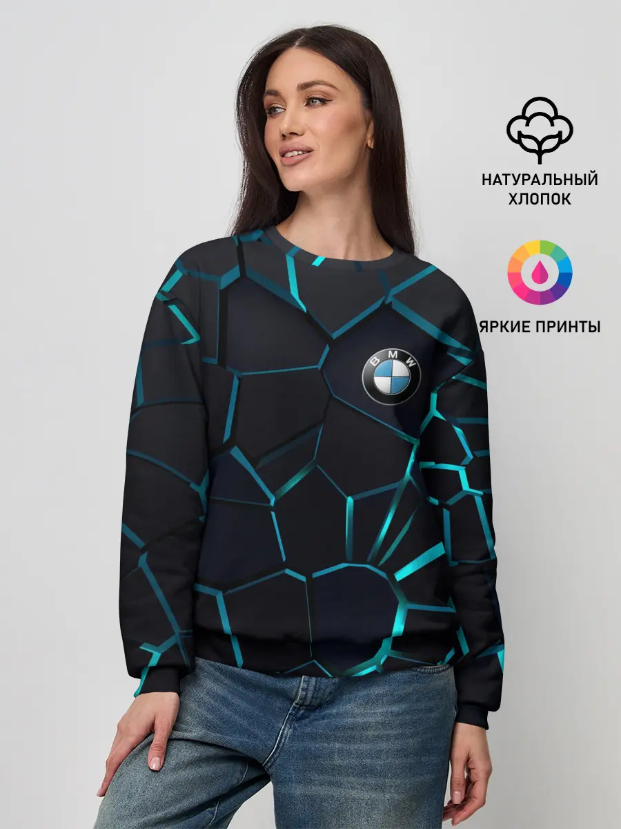 Женский свитшот / BMW | 3D плиты с подсветкой