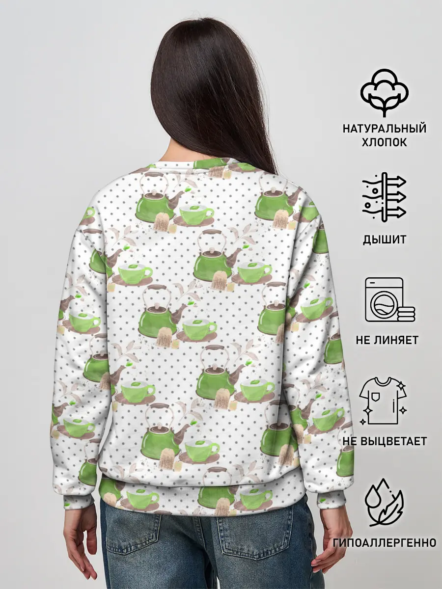 Женский свитшот / Зеленый чай