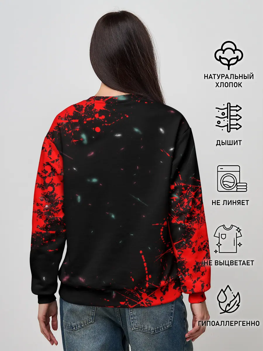 Женский свитшот / Игра в кальмара брызги крови