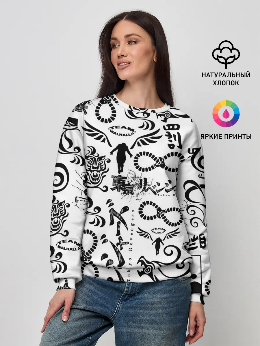 Женский свитшот / ТОКИЙСКИЕ МСТИТЕЛИ ЛОГОБОМБИНГ