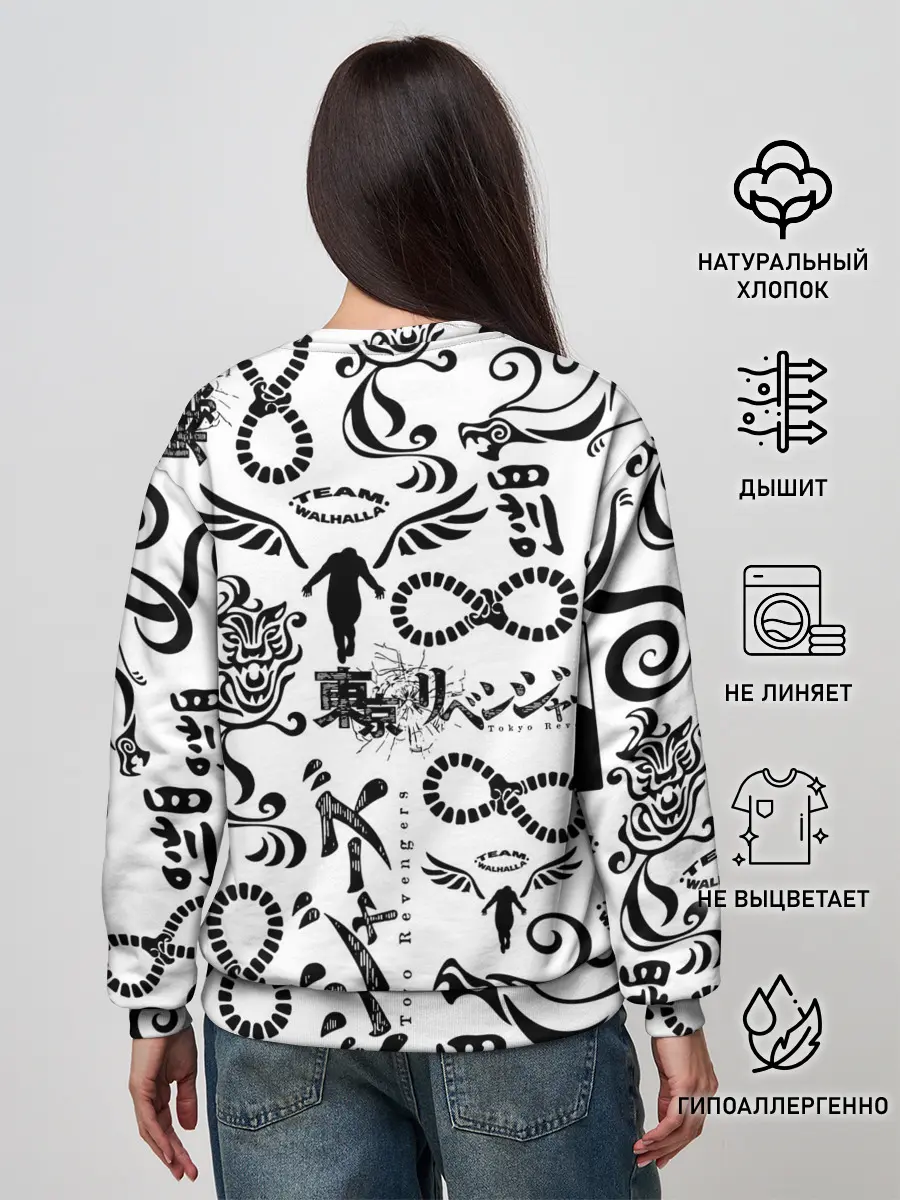 Женский свитшот / ТОКИЙСКИЕ МСТИТЕЛИ ЛОГОБОМБИНГ