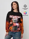 Женский свитшот / ROBLOX FIRE | РОБЛОКС ОГОНЬ | ПОЖАРНЫЙ