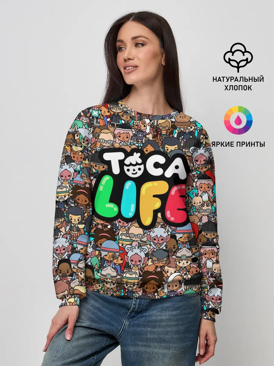 Женский свитшот / Toca Boca game | Тока бока