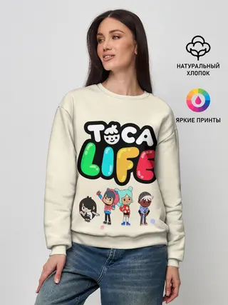 Женский свитшот / Toca Boca Рита, Зик, Нари, Леон