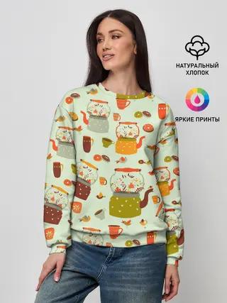 Женский свитшот / осенние чаепитие