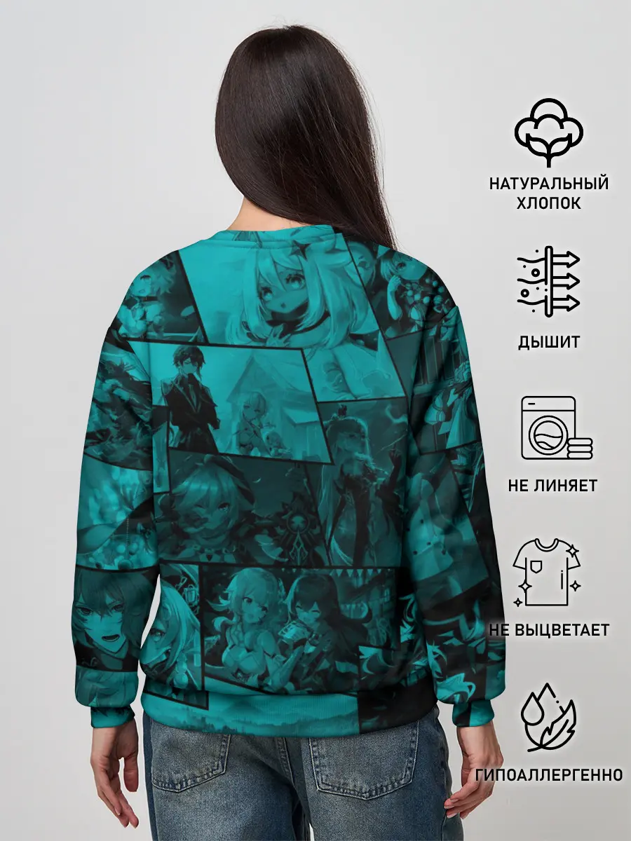 Женский свитшот / Чжун Ли , Genshin Impact